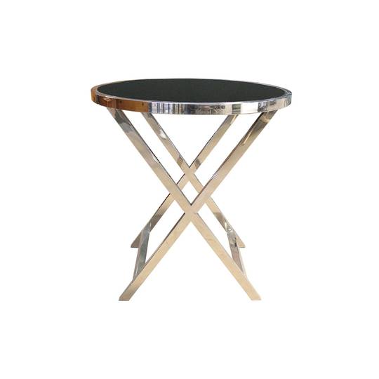 Bari Side Table with Black Glass